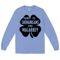 Colony Blue prone to shenanigans and malarkey Long Sleeve Tee - linhVisuals