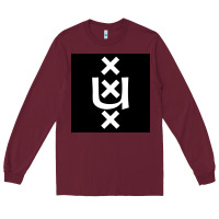 Burgundy Amsterdam University Long Sleeve Tee - linhVisuals
