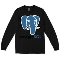Black Postgresql Long Sleeve Tee - linhVisuals