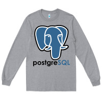 Heather Grey Postgresql Long Sleeve Tee - linhVisuals