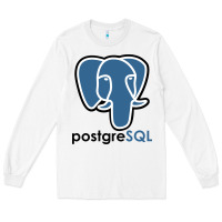 White Postgresql Long Sleeve Tee - linhVisuals