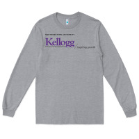 Heather Grey kellogg high school Long Sleeve Tee - linhVisuals