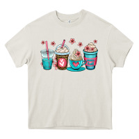 Cream mom fuel coffee cups Heavy Core Tee - OliviaCreatesArt