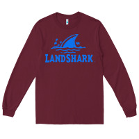 Burgundy landshark Long Sleeve Tee - linhVisuals