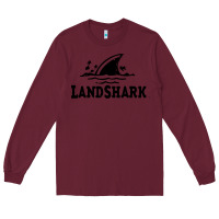 Burgundy landshark Long Sleeve Tee - linhVisuals