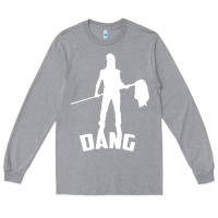 Heather Grey joe dirt dang Long Sleeve Tee - linhVisuals