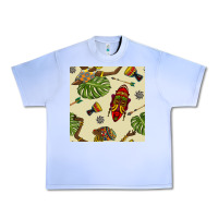 Grape Ice african woman and mask seamless pattern Urban Heavy Tee - BundleAndBundleShop