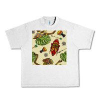Lunar Rock african woman and mask seamless pattern Urban Heavy Tee - BundleAndBundleShop