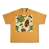 Peanut Butter african woman and mask seamless pattern Urban Heavy Tee - BundleAndBundleShop