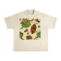 Sandshell african woman and mask seamless pattern Urban Heavy Tee - BundleAndBundleShop