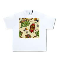 White african woman and mask seamless pattern Urban Heavy Tee - BundleAndBundleShop