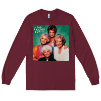 Burgundy golden the girls Long Sleeve Tee - linhVisuals