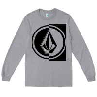 Heather Grey Volcom Style Long Sleeve Tee - linhVisuals
