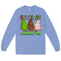 Colony Blue Snacking Around The Christmas Tree Long Sleeve Tee - CowhideDigitalArt