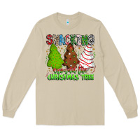 Mushroom Snacking Around The Christmas Tree Long Sleeve Tee - CowhideDigitalArt