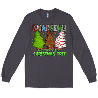 Smoke Snacking Around The Christmas Tree Long Sleeve Tee - CowhideDigitalArt