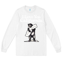 White i love you california bear state hug Long Sleeve Tee - linhVisuals