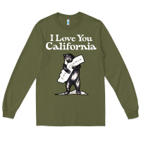 Army Green i love you california bear state hug Long Sleeve Tee - linhVisuals