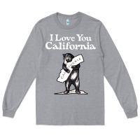 Heather Grey i love you california bear state hug Long Sleeve Tee - linhVisuals