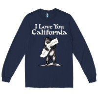 Navy i love you california bear state hug Long Sleeve Tee - linhVisuals