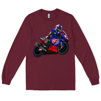 Burgundy Superbike Toprak Razgatlıoğlu Long Sleeve Tee - linhVisuals