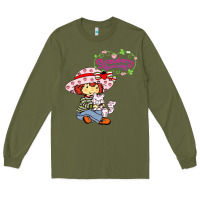 Army Green strawberry shortcake and cat Long Sleeve Tee - linhVisuals