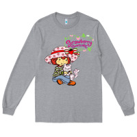 Heather Grey strawberry shortcake and cat Long Sleeve Tee - linhVisuals