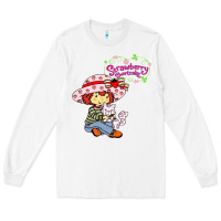 White strawberry shortcake and cat Long Sleeve Tee - linhVisuals