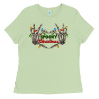 Spooky Christmas Skeleton Hands Ladies Tee | Teevron