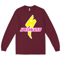 Burgundy Specialized Bikes Bicycle Long Sleeve Tee - linhVisuals