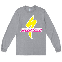 Heather Grey Specialized Bikes Bicycle Long Sleeve Tee - linhVisuals