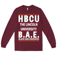 Burgundy hbcu the lincoln university black and educated black classic Long Sleeve Tee - linhVisuals