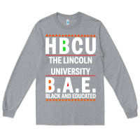 Heather Grey hbcu the lincoln university black and educated black classic Long Sleeve Tee - linhVisuals