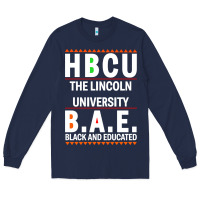 Navy hbcu the lincoln university black and educated black classic Long Sleeve Tee - linhVisuals
