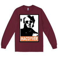 Burgundy macgyver Long Sleeve Tee - linhVisuals