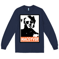 Navy macgyver Long Sleeve Tee - linhVisuals