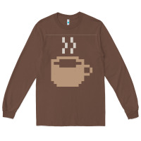 Chestnut pixel coffee Long Sleeve Tee - linhVisuals