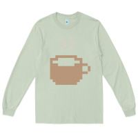 Matcha pixel coffee Long Sleeve Tee - linhVisuals