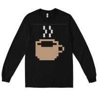 Black pixel coffee Long Sleeve Tee - linhVisuals