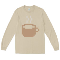Mushroom pixel coffee Long Sleeve Tee - linhVisuals