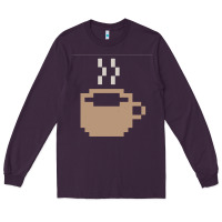 Plum pixel coffee Long Sleeve Tee - linhVisuals