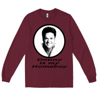 Burgundy funny donny osmond Long Sleeve Tee - linhVisuals