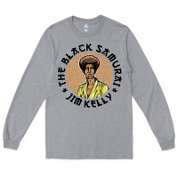 Heather Grey the black samurai Long Sleeve Tee - linhVisuals