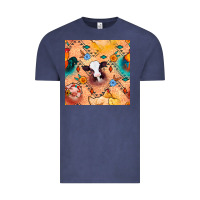 Vintage Denim western farm animals seamless pattern Vintage Tee - BundleAndBundleShop