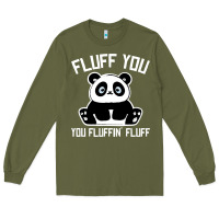Army Green panda cub fluff you giant panda Long Sleeve Tee - linhVisuals