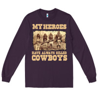 Plum my heroes have always killed cowboys retro Long Sleeve Tee - linhVisuals