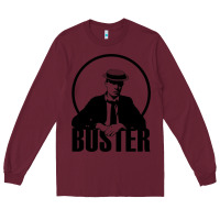 Burgundy buster keaton Long Sleeve Tee - linhVisuals