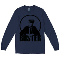 Navy buster keaton Long Sleeve Tee - linhVisuals