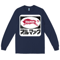 Navy bullmark Long Sleeve Tee - linhVisuals