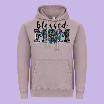 Blessed Mom Vintage Hoodie Designed By Sublimationcraftshop